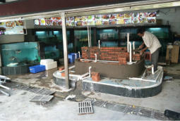 农庄淡水鱼池建造
