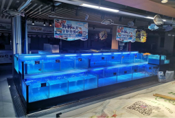 生鲜超市玻璃鱼池定做